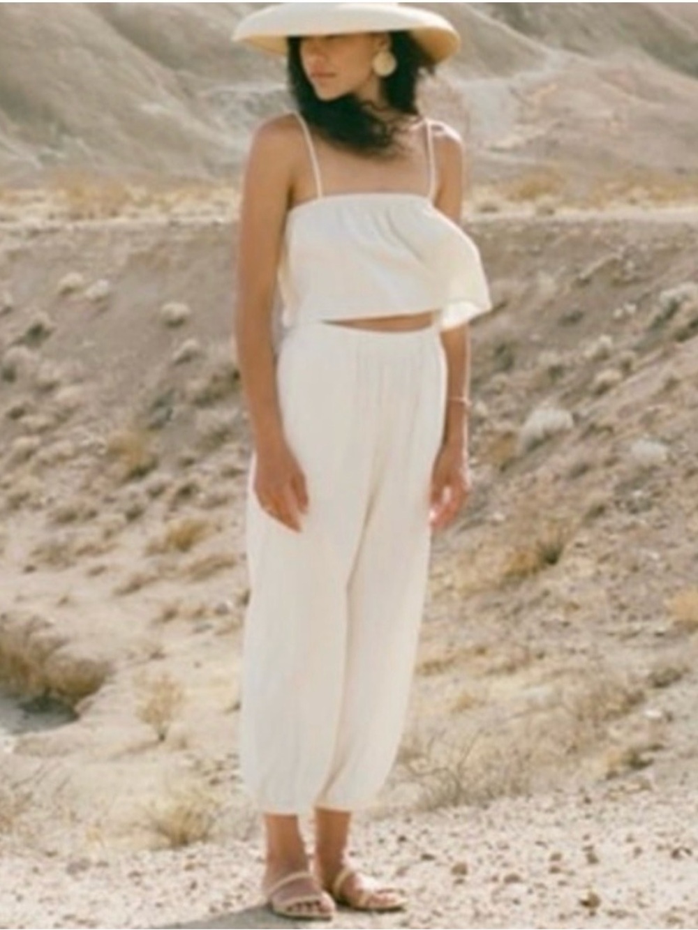 OZMA OF CALIFORNIA  SET Neale Top, Silk Noil, Rosehip